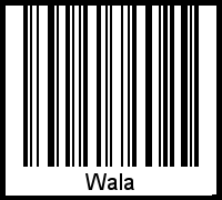 Barcode des Vornamen Wala