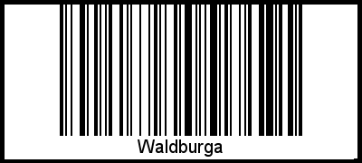 Waldburga als Barcode und QR-Code