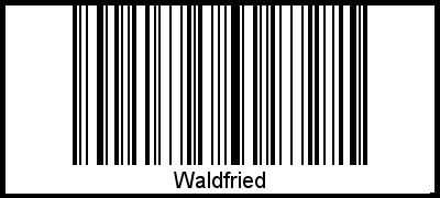 Barcode des Vornamen Waldfried