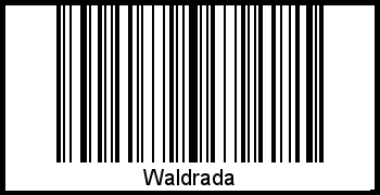 Der Voname Waldrada als Barcode und QR-Code