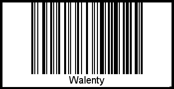 Interpretation von Walenty als Barcode