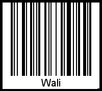 Interpretation von Wali als Barcode