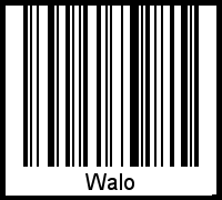 Der Voname Walo als Barcode und QR-Code