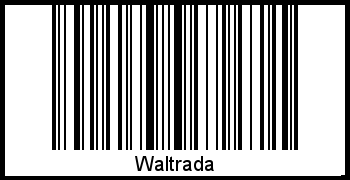 Barcode des Vornamen Waltrada
