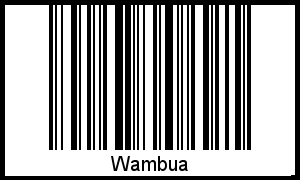 Der Voname Wambua als Barcode und QR-Code