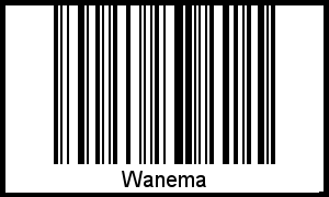 Barcode des Vornamen Wanema