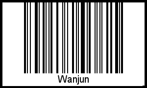 Der Voname Wanjun als Barcode und QR-Code