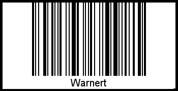 Der Voname Warnert als Barcode und QR-Code