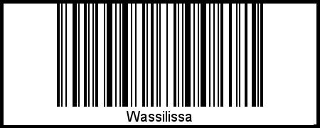 Barcode des Vornamen Wassilissa