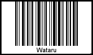 Der Voname Wataru als Barcode und QR-Code