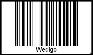 Barcode des Vornamen Wedigo