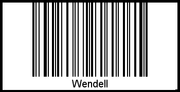Wendell als Barcode und QR-Code