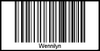 Der Voname Wennilyn als Barcode und QR-Code