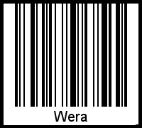 Barcode des Vornamen Wera