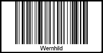 Barcode des Vornamen Wernhild