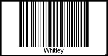 Der Voname Whitley als Barcode und QR-Code