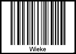 Barcode des Vornamen Wieke