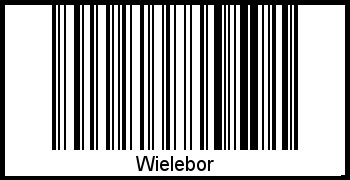Wielebor als Barcode und QR-Code