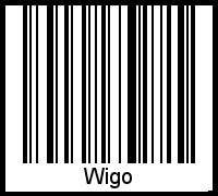 Der Voname Wigo als Barcode und QR-Code