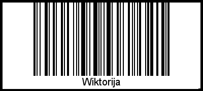 Wiktorija als Barcode und QR-Code