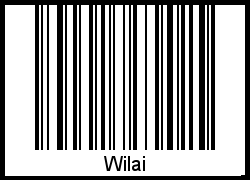 Barcode des Vornamen Wilai