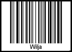 Der Voname Wilja als Barcode und QR-Code