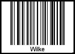 Der Voname Wilke als Barcode und QR-Code