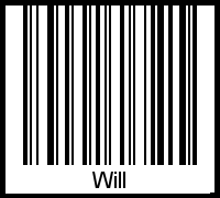 Interpretation von Will als Barcode