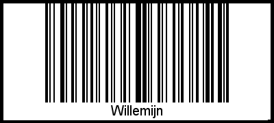 Der Voname Willemijn als Barcode und QR-Code