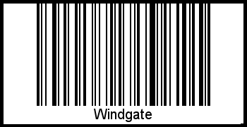 Windgate als Barcode und QR-Code