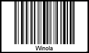 Barcode des Vornamen Winola