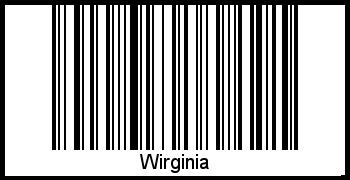 Der Voname Wirginia als Barcode und QR-Code
