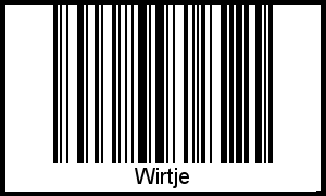 Interpretation von Wirtje als Barcode