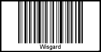Barcode des Vornamen Wisgard