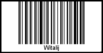 Barcode des Vornamen Witalij