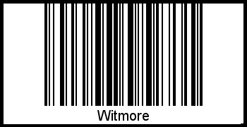Der Voname Witmore als Barcode und QR-Code