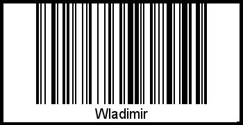 Der Voname Wladimir als Barcode und QR-Code