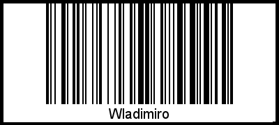 Wladimiro als Barcode und QR-Code