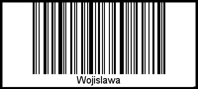 Der Voname Wojislawa als Barcode und QR-Code