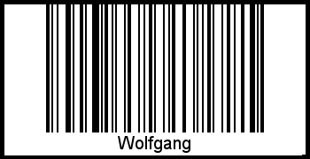 Barcode des Vornamen Wolfgang