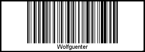 Der Voname Wolfguenter als Barcode und QR-Code