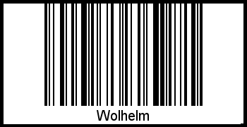 Der Voname Wolhelm als Barcode und QR-Code