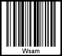 Interpretation von Wsam als Barcode