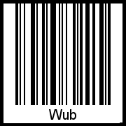Barcode des Vornamen Wub