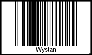Barcode des Vornamen Wystan