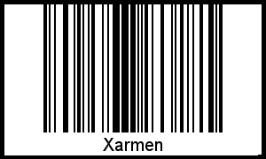 Der Voname Xarmen als Barcode und QR-Code