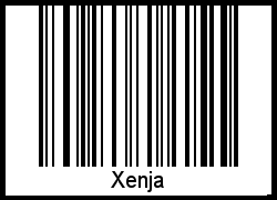 Xenja als Barcode und QR-Code