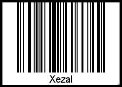 Barcode des Vornamen Xezal
