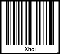 Barcode des Vornamen Xhoi