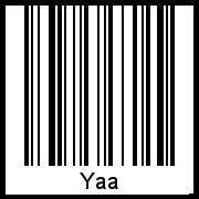 Interpretation von Yaa als Barcode
